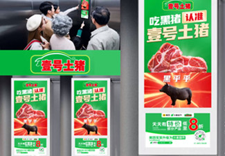 壹號土豬強勢霸屏電梯視頻廣告,率先破圈搶占用戶心智